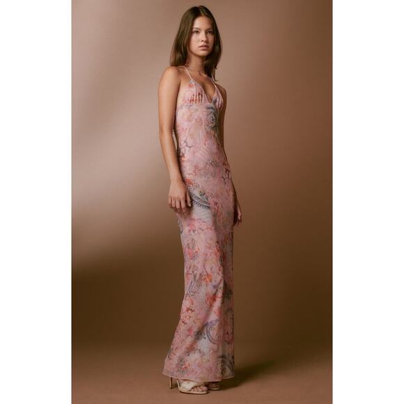I.AM.GIA Ellery Dress Pink Blush Butterfly Long M - Picture 2 of 10